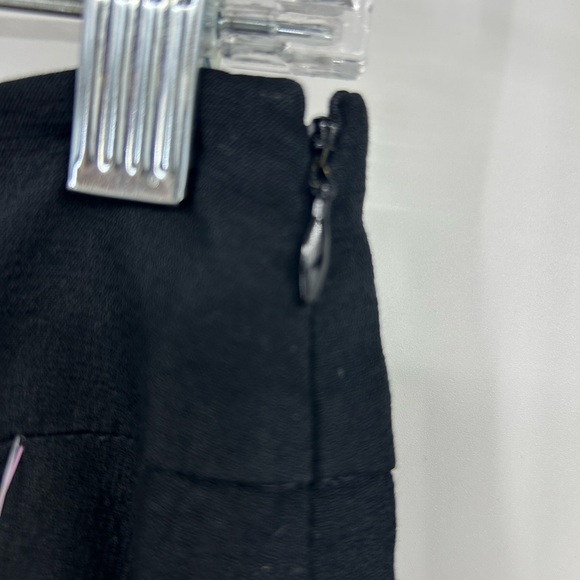 Chloe Black Cotton Mini Skirt Silk Lined Side Zip Women's Size 38 US 6 - Picture 12 of 14